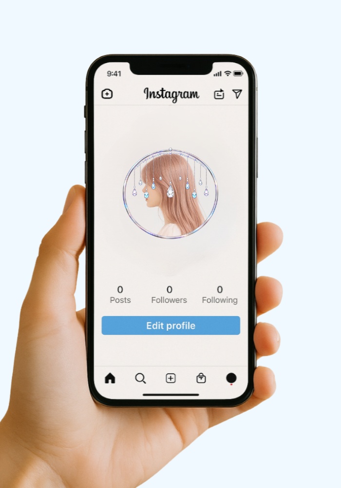 【アイコンリング】オーロラ クリスタル レイン|透過PNG|4点セット