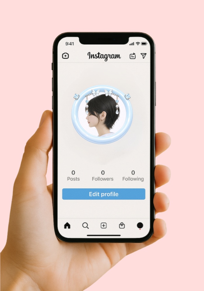 【アイコンリング】うるちゅるパステル アイコンリング 4点セット|ハート・蝶・宝石|透過PNG|プロフィール用フレーム素材