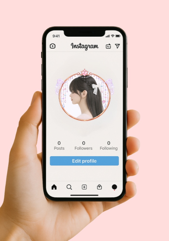 【アイコンリング】プリンセス&ブライダル アイコンリング 4点セット|透過PNG|リボン・レース・ハート・雫|上品ガーリー フレーム素材