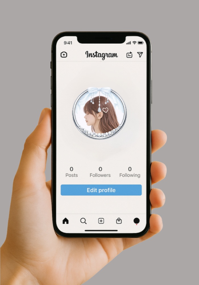 【アイコンリング】リボン&レースカーテン アイコンリング 4点セット|透過PNG|プリンセス・ブライダル|パール&雫ジュエル SNSアイコン用