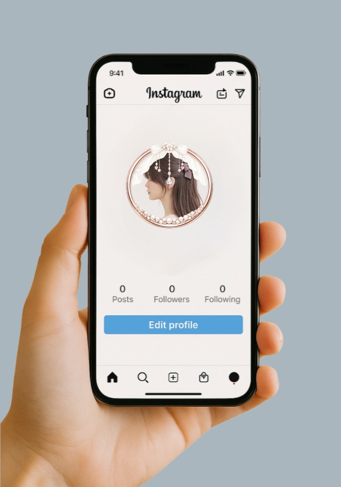 【アイコンリング】リボン&レースカーテン アイコンリング 4点セット|透過PNG|プリンセス・ブライダル|パール&雫ジュエル SNSアイコン用