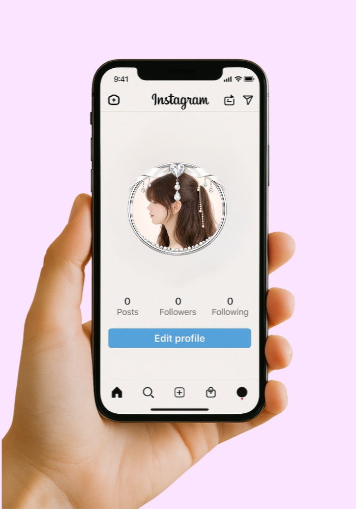 【アイコンリング】ハートリボン&雫ジュエル アイコンリング 4点セット|透過PNG|ブライダル・上品ガーリー