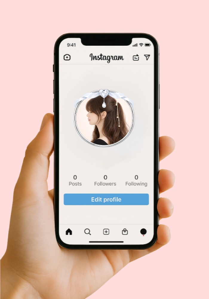 アイコンリング】ハートリボン&雫ジュエル アイコンリング 4点セット|透過PNG|シンプルガーリー・ブライダル