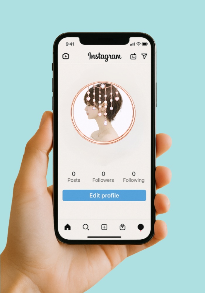 【アイコンリング】ジュエルガーランド アイコンリング 4点セット|透過PNG|上品プリンセス・ブライダル|雫宝石