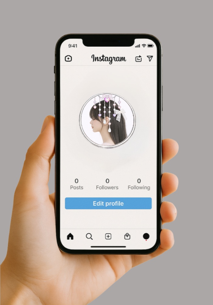 【アイコンリング】オーロラ雫&ハートガーランド アイコンリング4点セット|透明感ジュエリー・ガーリー装飾・透過PNG