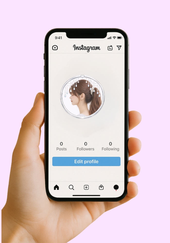 【アイコンリング】パール&ジュエルカーテン 4点セット|上品・透明感・ブライダル風|透過PNG