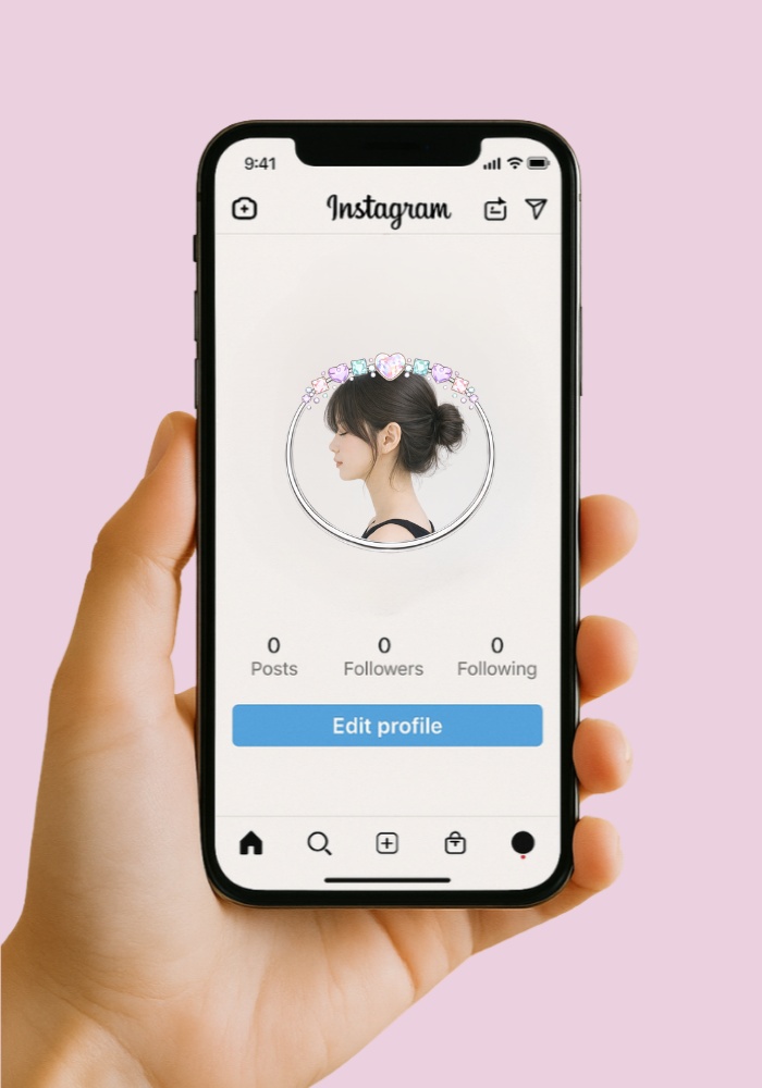 【アイコンリング】ハート&宝石 ミニマルジュエルリング 4点セット|透過PNG|ピンク・シルバー|上品かわいい