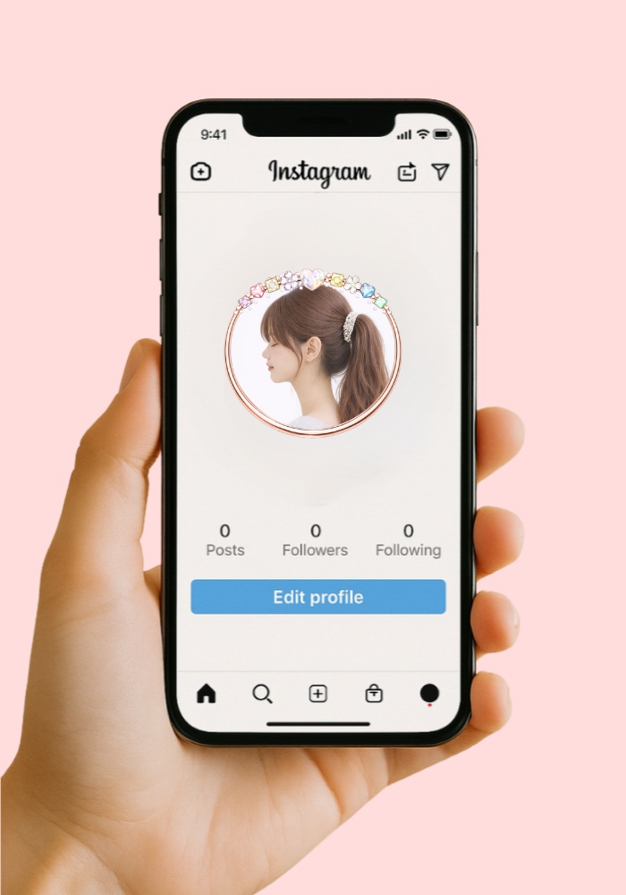 【アイコンリング】ハート&ジュエル プリンセスリング 4点セット|ピンクゴールド・シルバー|透過PNG