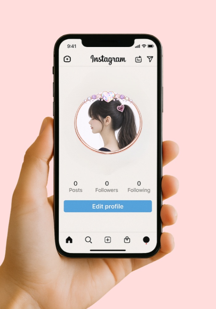 【アイコンリング】ハート&ジュエル プリンセスリング 4点セット|ピンクゴールド・シルバー|透過PNG