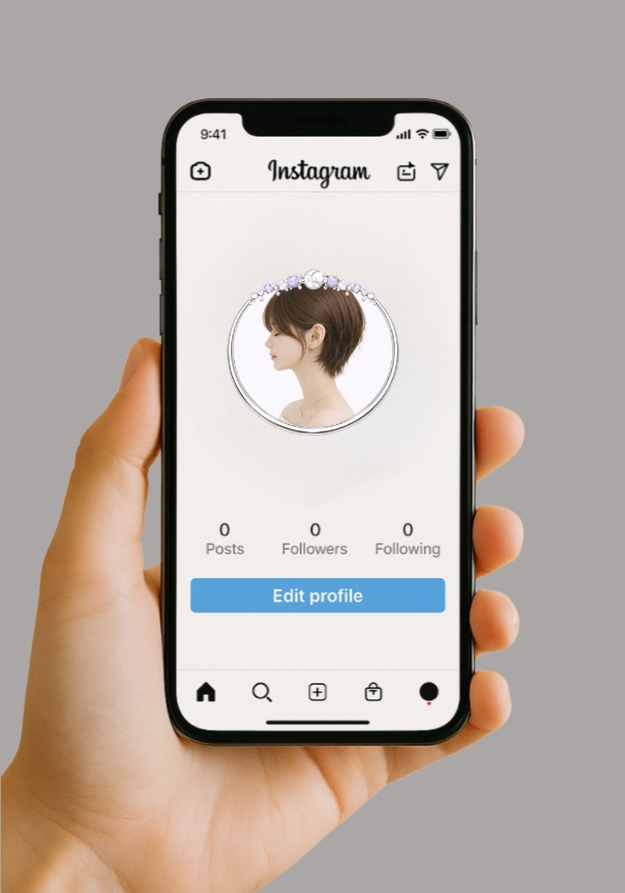 【アイコンリング】パステルムーン&ハート ジュエルアイコンリング 4点セット|リボン・星・月・宝石|透明PNG