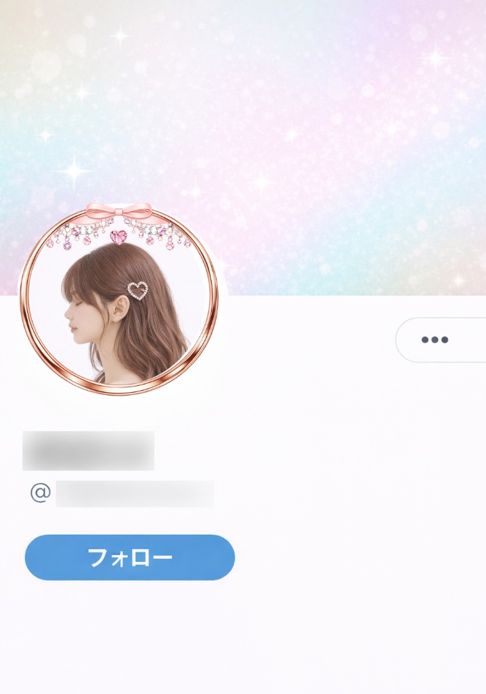 【アイコンリング】リボン&ジュエル アイコンリング 4点セット|上品ガーリー・透過PNG・プロフィール装飾