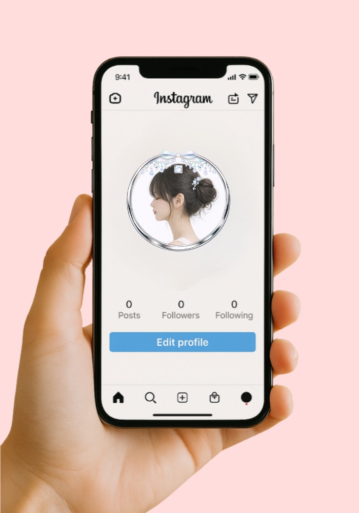 【アイコンリング】リボン&ジュエル アイコンリング 4点セット|上品ガーリー・透過PNG・プロフィール装飾