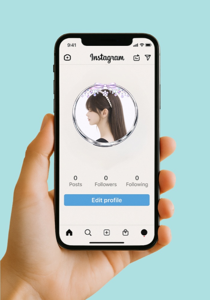 【アイコンリング】リボン&ジュエル アイコンリング 4点セット|上品ガーリー・透過PNG・プロフィール装飾