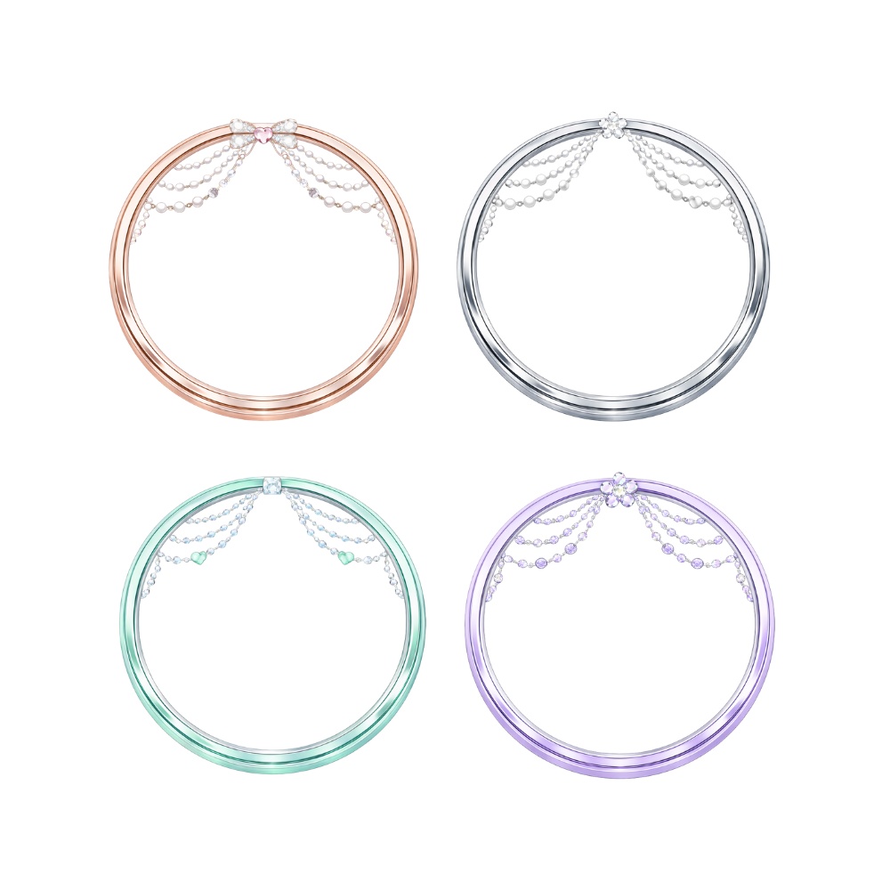 【アイコンリング】パールガーランド プリンセスリング 4点セット|透過PNG|上品・姫系・淡色ジュエル