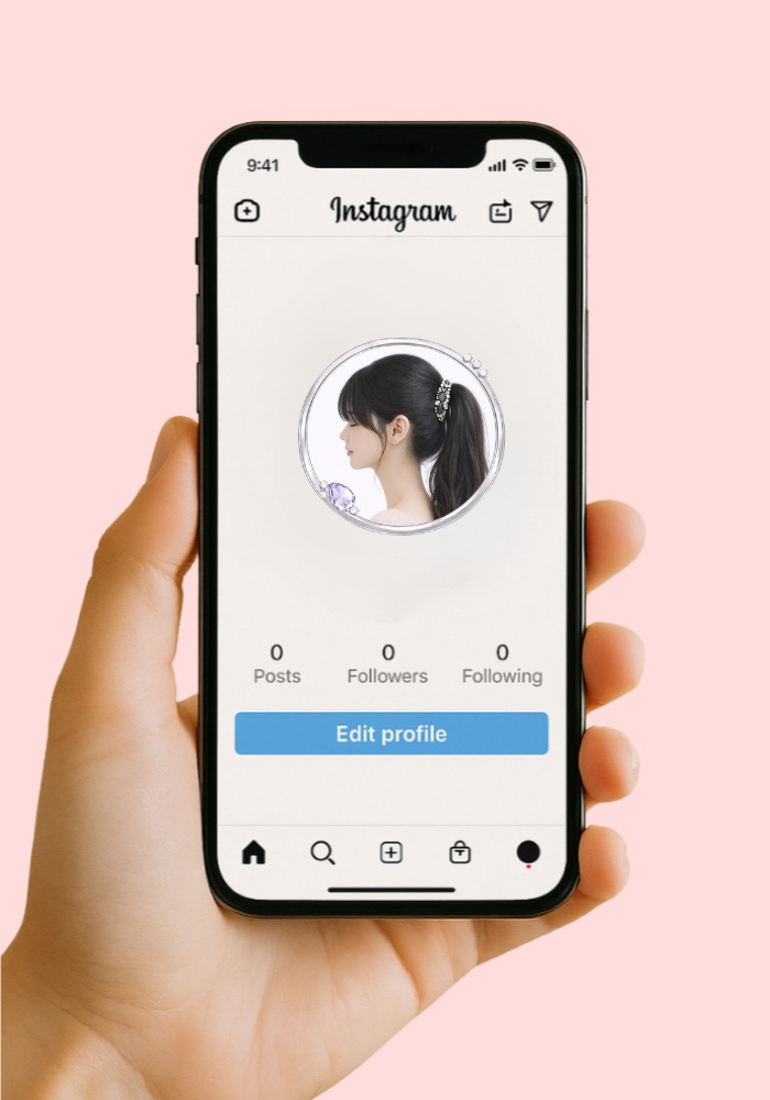 【アイコンリング】シルバー×ワンポイント宝石 アイコンリング4点セット|上品ミニマル・透明感・透過PNG