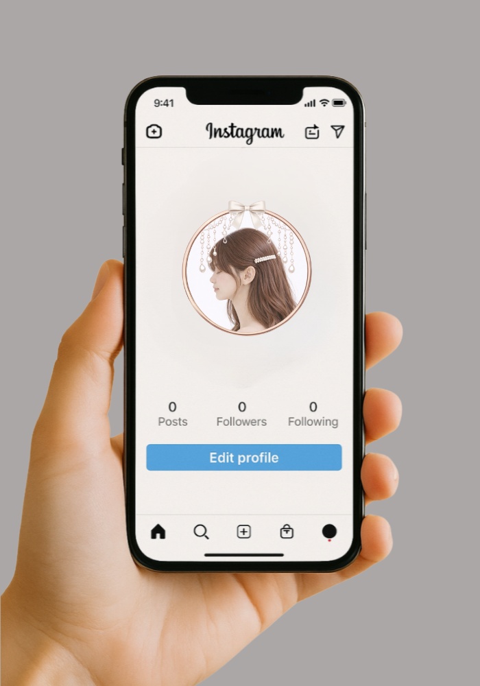 【アイコンリング】プリンセスジュエリー アイコンリング 4点セット|ピンクゴールド・リボン・ハート・パール|上品ガーリー 透過PNG