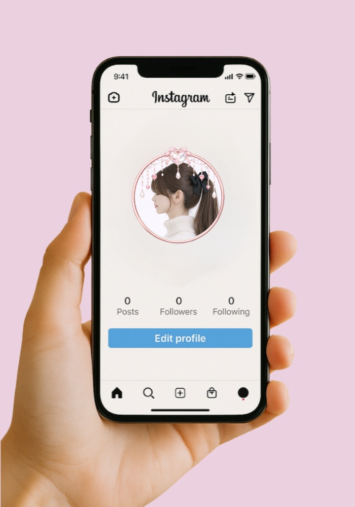 【アイコンリング】ハート×パール チェーン アイコンリング 4点セット|上品ガーリー・透明感ジュエリー|背景透過PNG