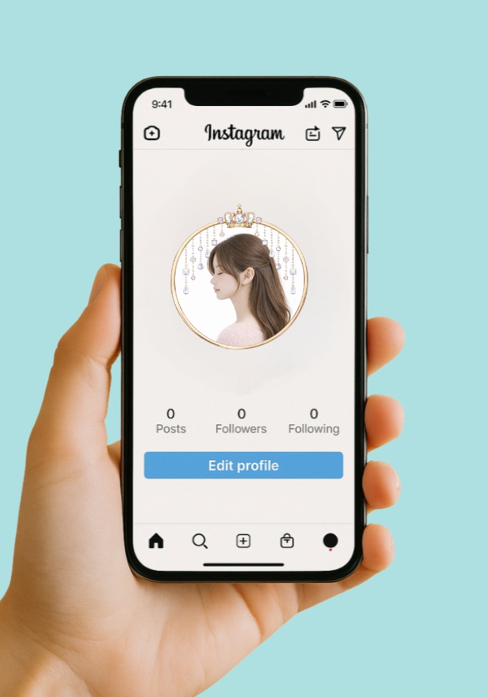 【アイコンリング】エンジェル&クラウン プリンセスリング4点セット|ハート・星・雫チャーム|透過PNG