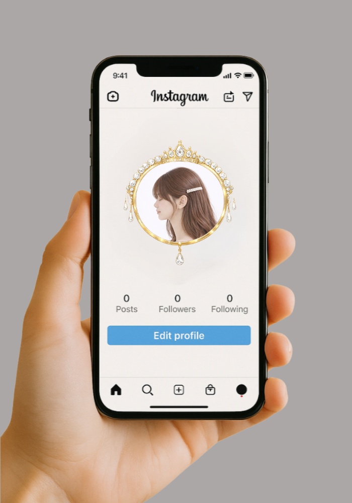 【アイコンリング】ティアラ&パール ジュエリーアイコンリング 4点セット|ブライダル・姫系・高見えフレーム