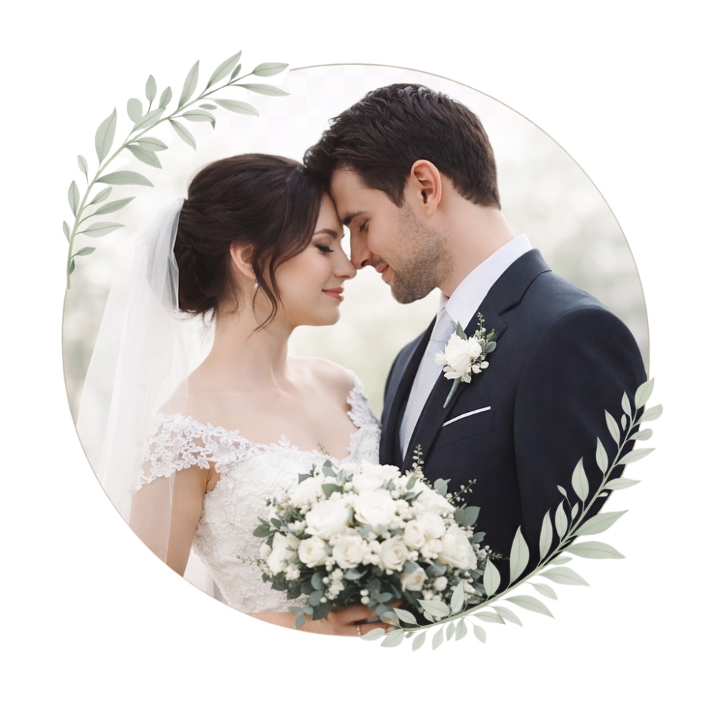 【ブライダルフレーム12点セット】上品フラワー&パール|結婚式・招待状・ウェルカムスペース用PNG素材