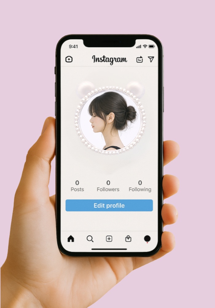 【アイコンリング】ファンシー耳付きアイコンリング6点セット|透過PNG|うさぎ・くま・ねこ・ハート|量産型・推し活・SNSアイコン
