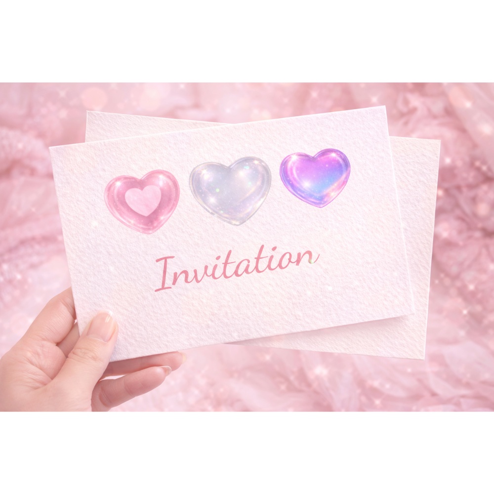 【ハート素材】きらめくゼリー&ガラス風ハート 12点セット|透過PNG|アイコン・配信・装飾用