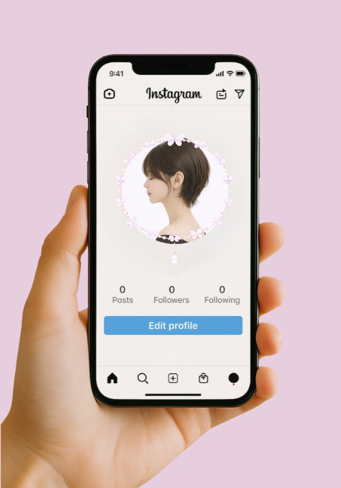 【アイコンリング】パステルハート&ドロップ リング4点セット|フェミニン・透明感・配信用アイコンフレーム