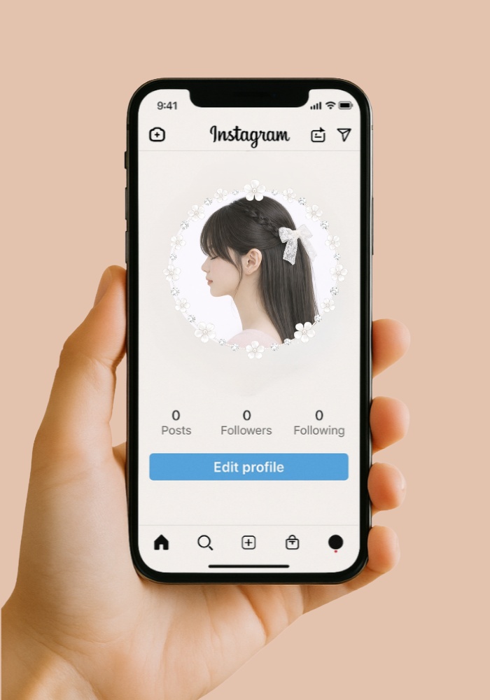 【アイコンリング】パール&フラワー プリンセスリング4点セット|清楚・ブライダル・大人フェミニン|透過PNG