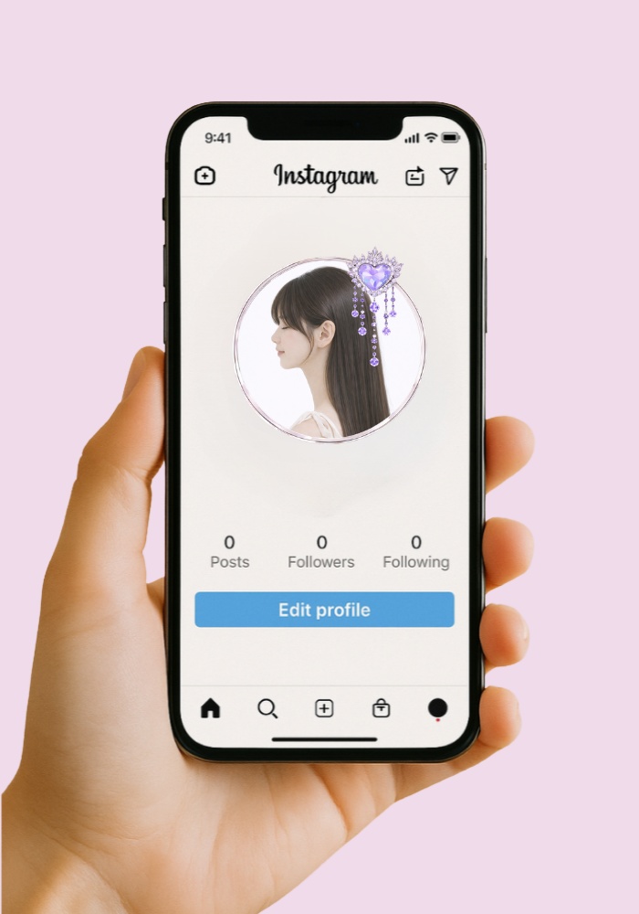 【アイコンリング】パステルクリスタルハート アイコンリング4点セット|上品・清楚・透明感