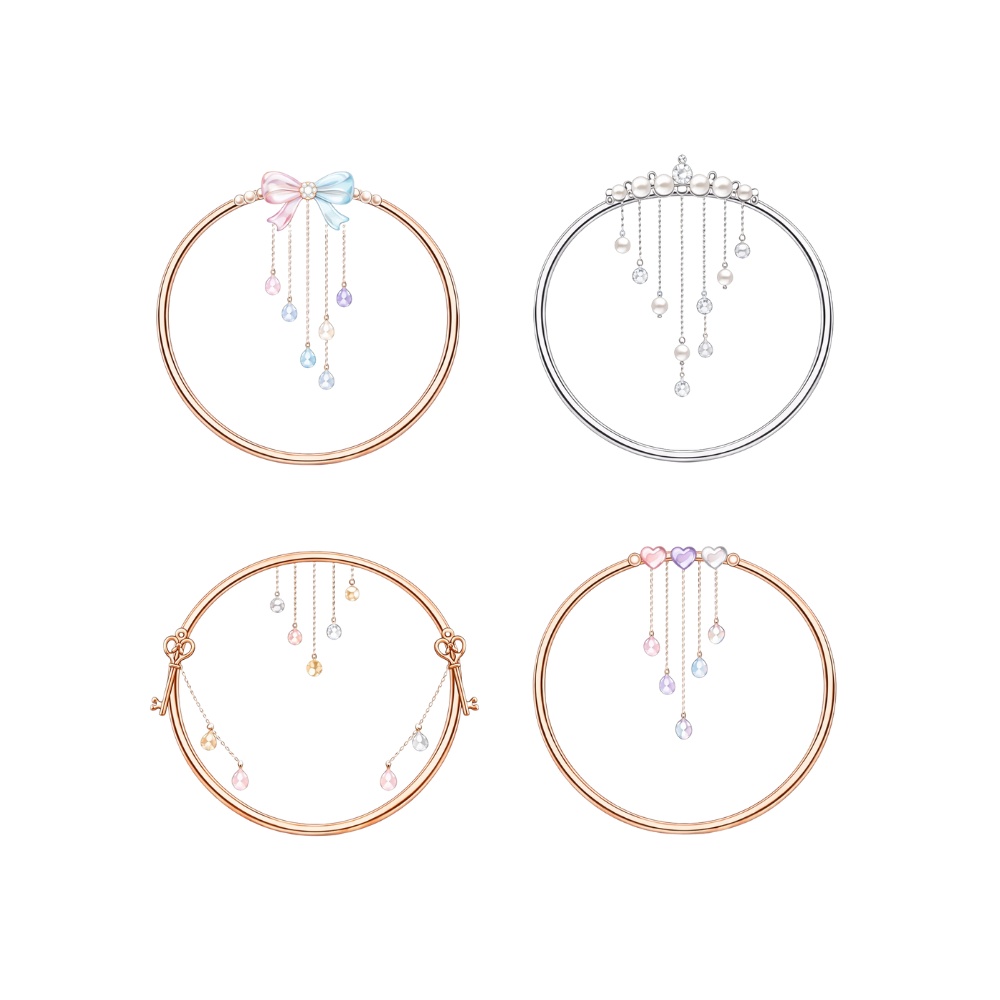 【アイコンリング】プリンセスリボン&パール アイコンリング4点セット|上品ガーリー・透明感