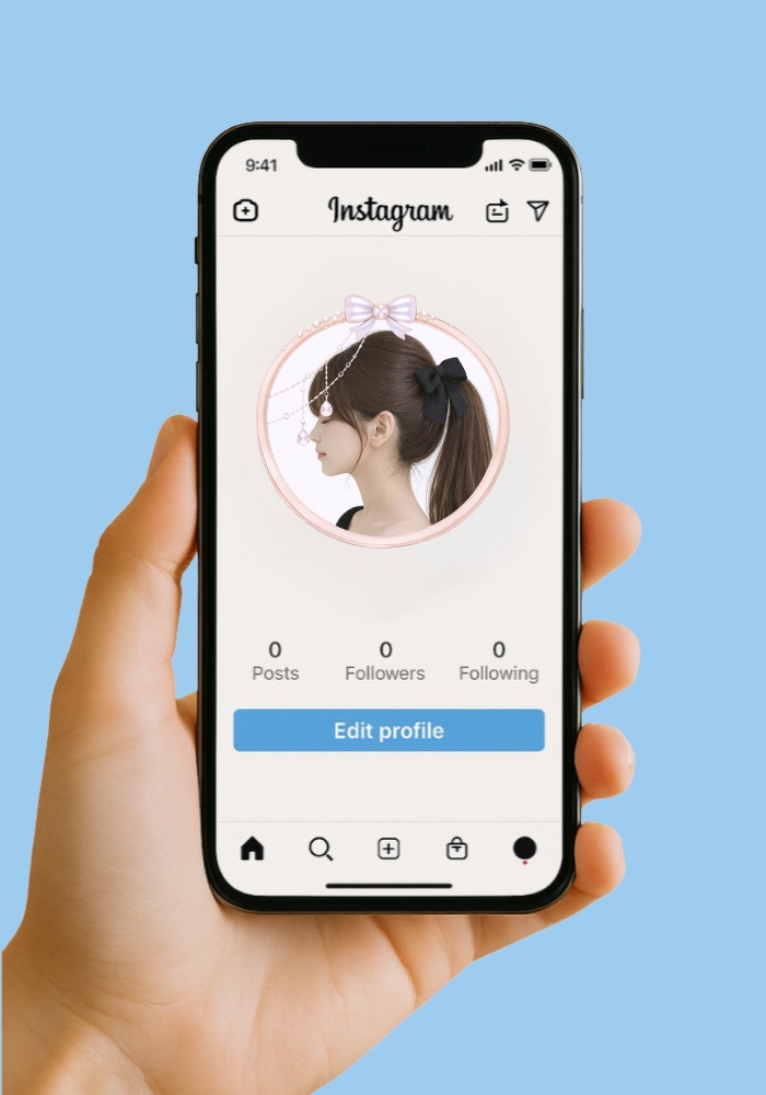 【アイコンリング】パステルリボン&ハート アイコンリング4点セット|淡色ガーリー・透明感