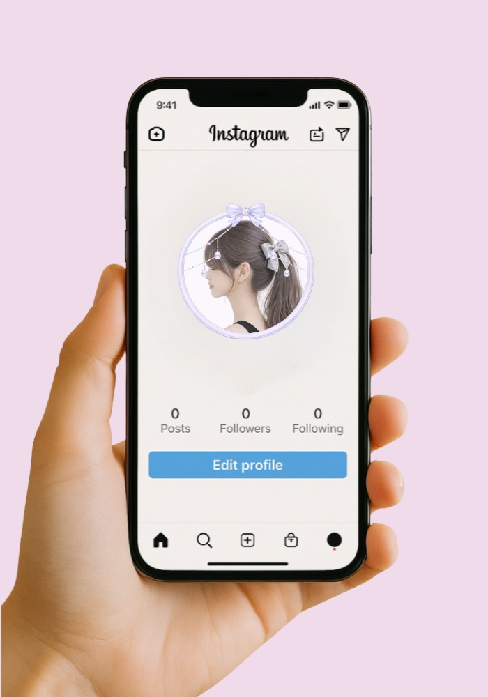 【アイコンリング】パステルリボン&ハート アイコンリング4点セット|淡色ガーリー・透明感