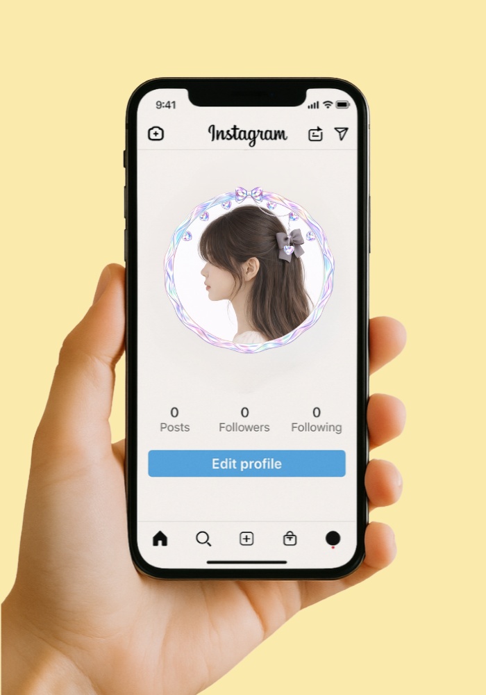 【アイコンリング】オーロラハート・クリスタルヴェール|清楚系アイコンリング4点セット