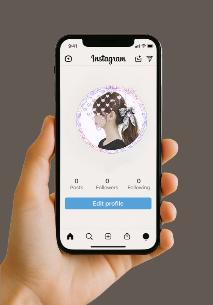 【アイコンリング】オーロラハート・メッシュヴェール|清楚ガーリー アイコンリング4点セット