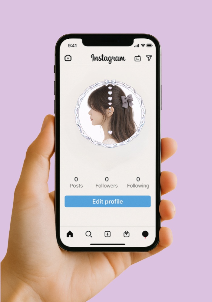 【アイコンリング】オーロラハート・メッシュヴェール|清楚ガーリー アイコンリング4点セット