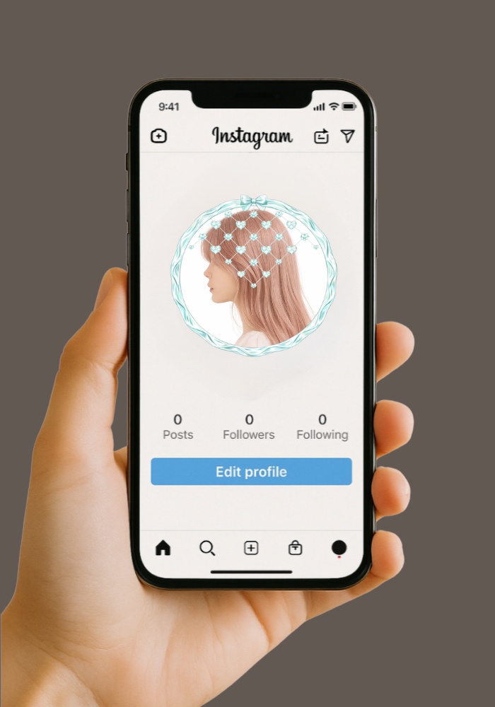 【アイコンリング】オーロラハート・メッシュヴェール|清楚ガーリー アイコンリング4点セット