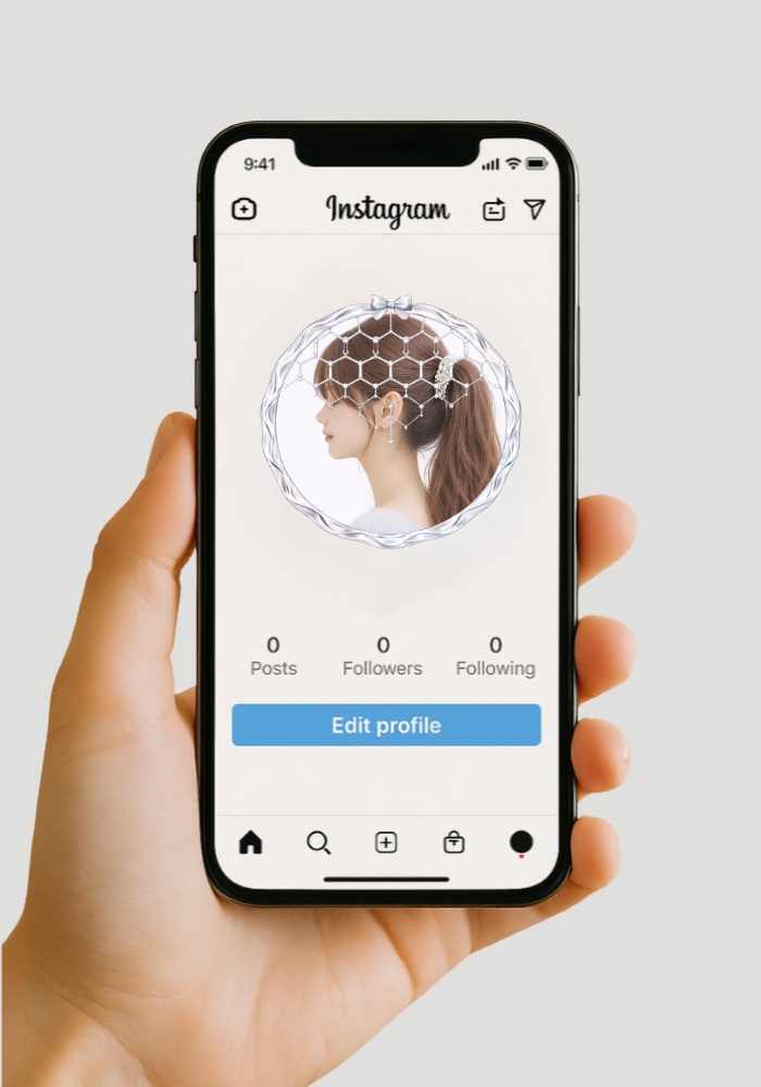 【アイコンリング】オーロラレース・ハートヴェール|清楚ガーリーなアイコンリング4点セット