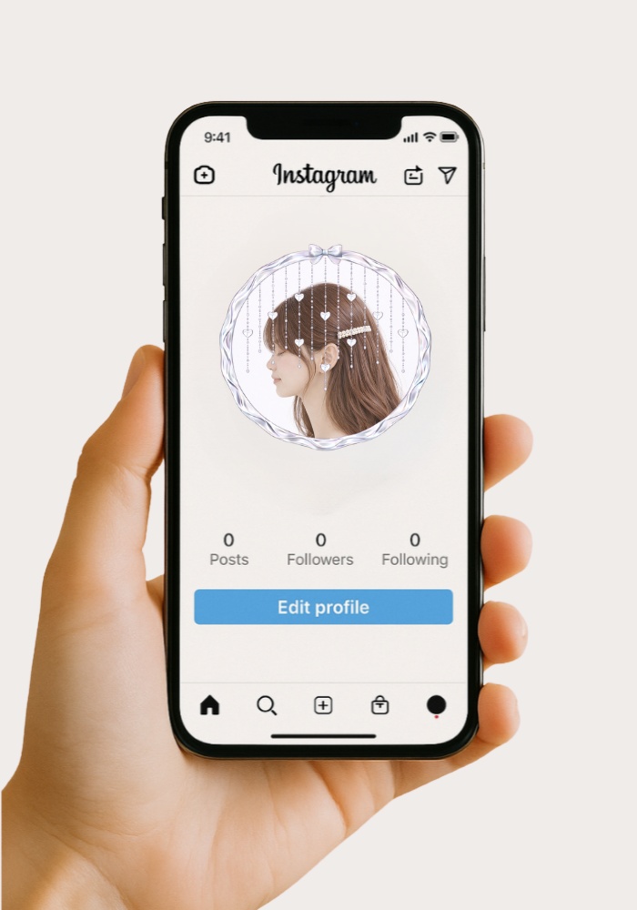 【アイコンリング】オーロラハート・チェーンヴェール|上品シンプルなアイコンリング4点セット