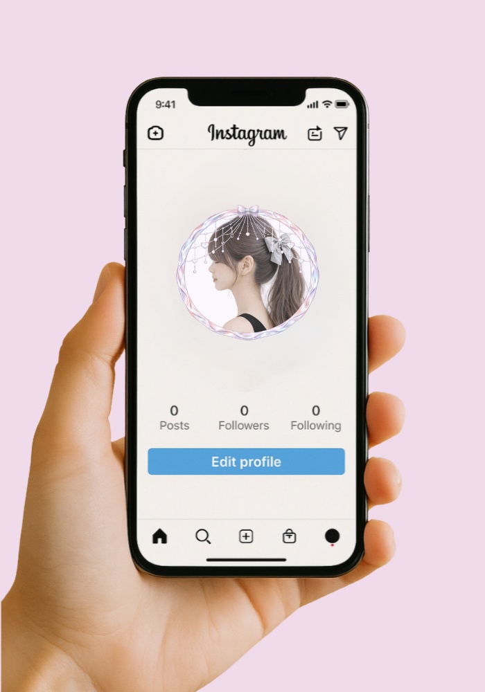 【アイコンリング】オーロラハート・チェーンヴェール|上品シンプルなアイコンリング4点セット