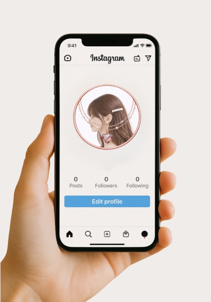 【アイコンリング】透過PNG|ハートジュエル&チェーン アイコンリング4点セット