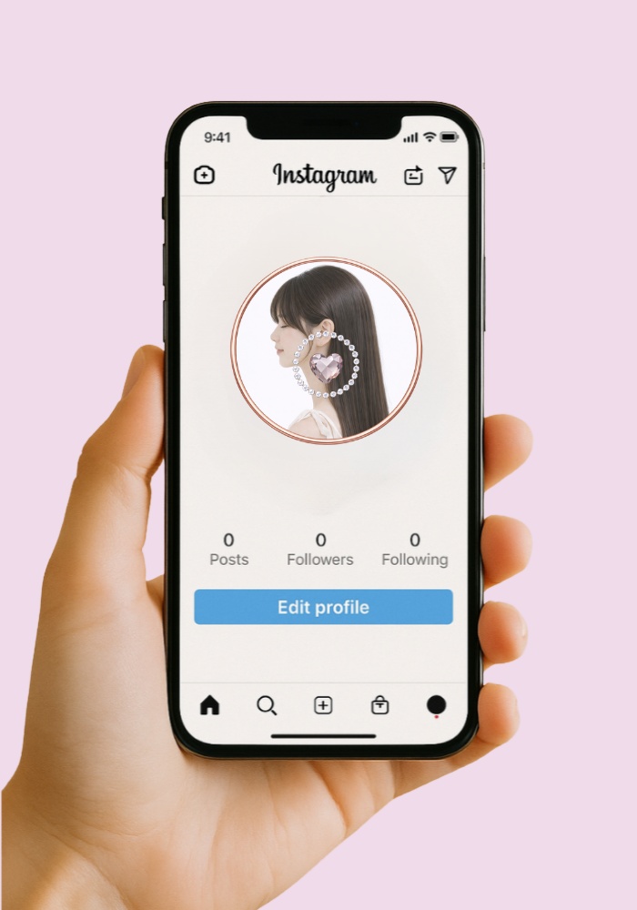 【アイコンリング】透過PNG|ハートジュエル&チェーン アイコンリング4点セット