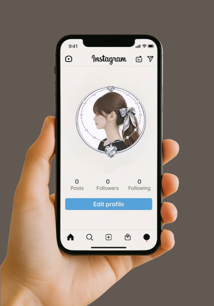 【アイコンリング】透過PNG|クリアハート&ミニマルチェーン アイコンリング4点セット