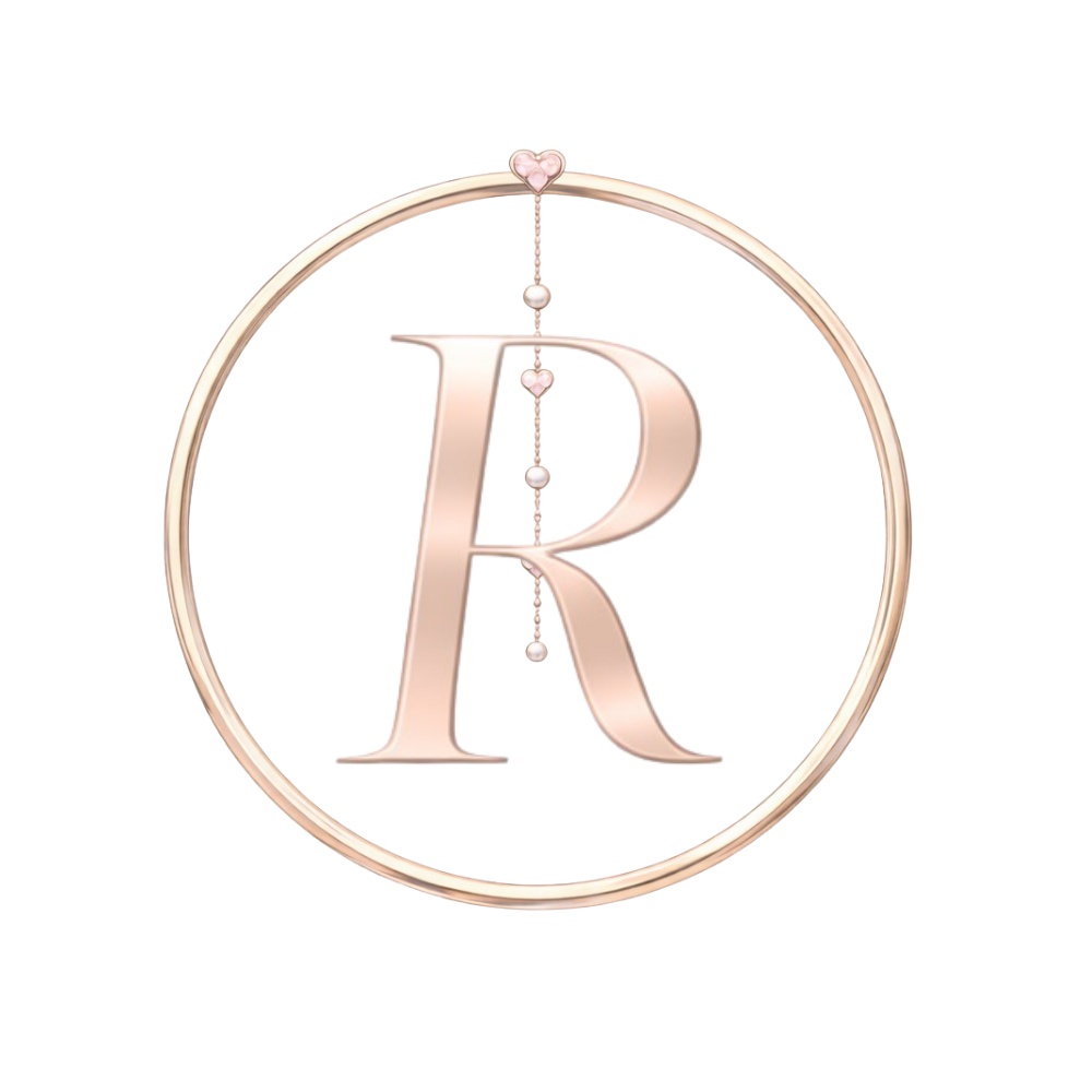 【アルファベット素材】ローズゴールド・セリフ体 A〜Z & ♡ / 透過PNG