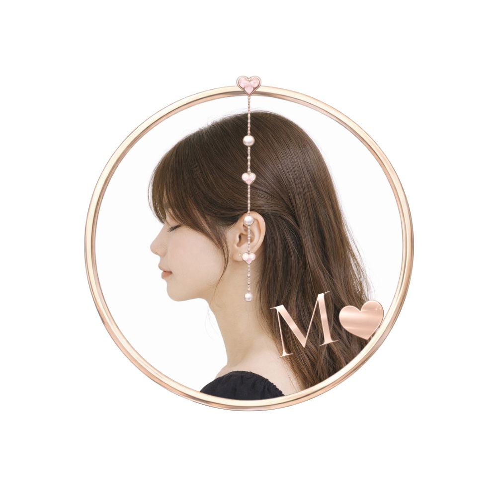 【アルファベット素材】ローズゴールド・セリフ体 A〜Z & ♡ / 透過PNG