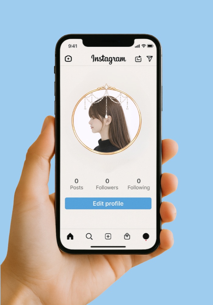 【アイコンリング】雫きらめくプリンセスチェーンリング 4点セット|透過PNG。