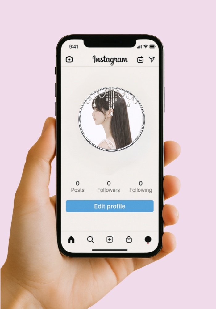 【アイコンリング】シルバー雫チェーン4点セット|繊細ジュエリーデザイン|透過PNG