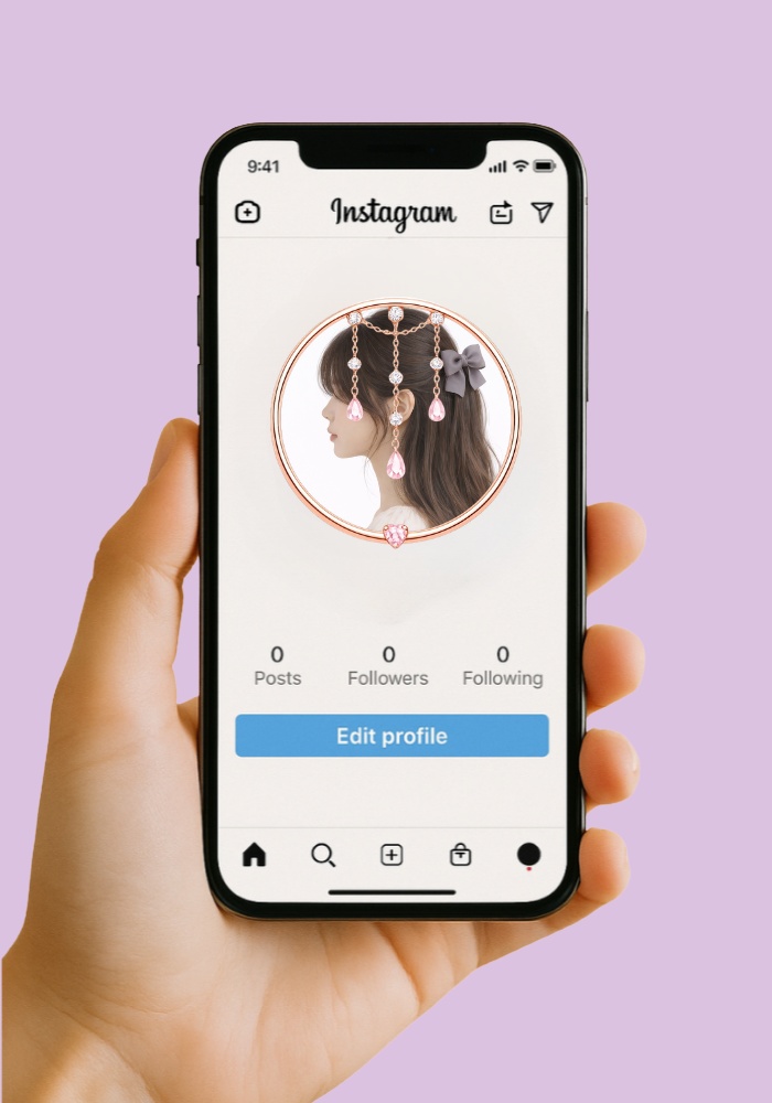 【アイコンリング】ジュエルドロップ揺れ装飾4点セット|透過PNG