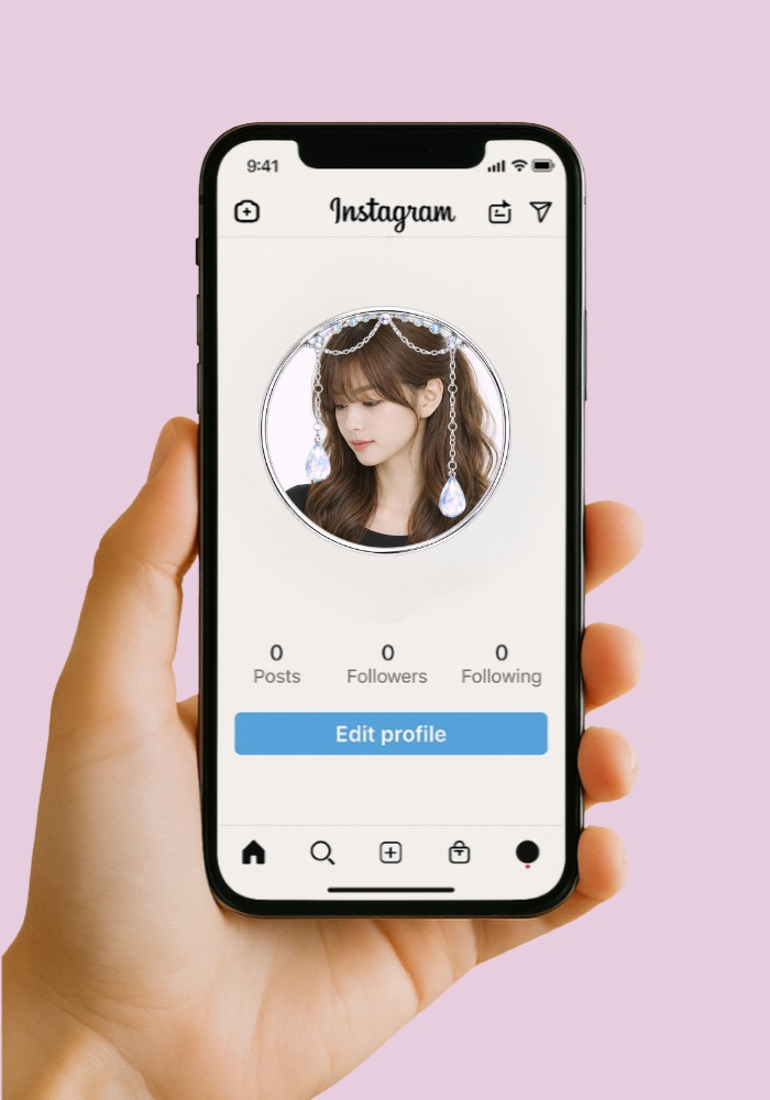 【アイコンリング】氷ブルードロップ揺れ装飾3点セット|透過PNG