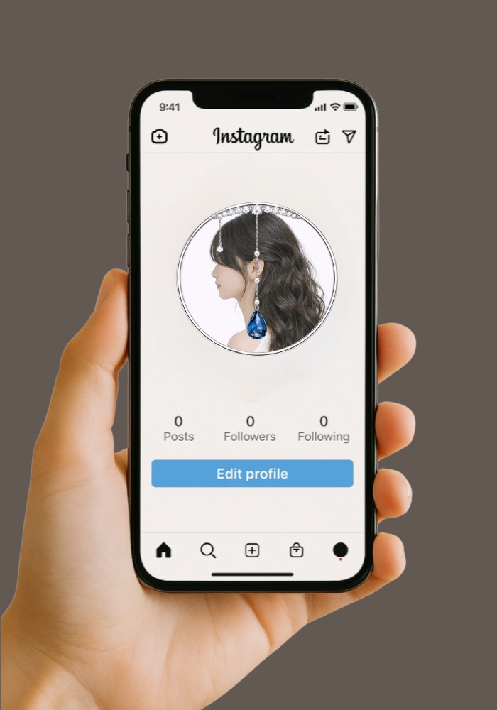 【アイコンリング】氷ブルードロップ揺れ装飾3点セット|透過PNG