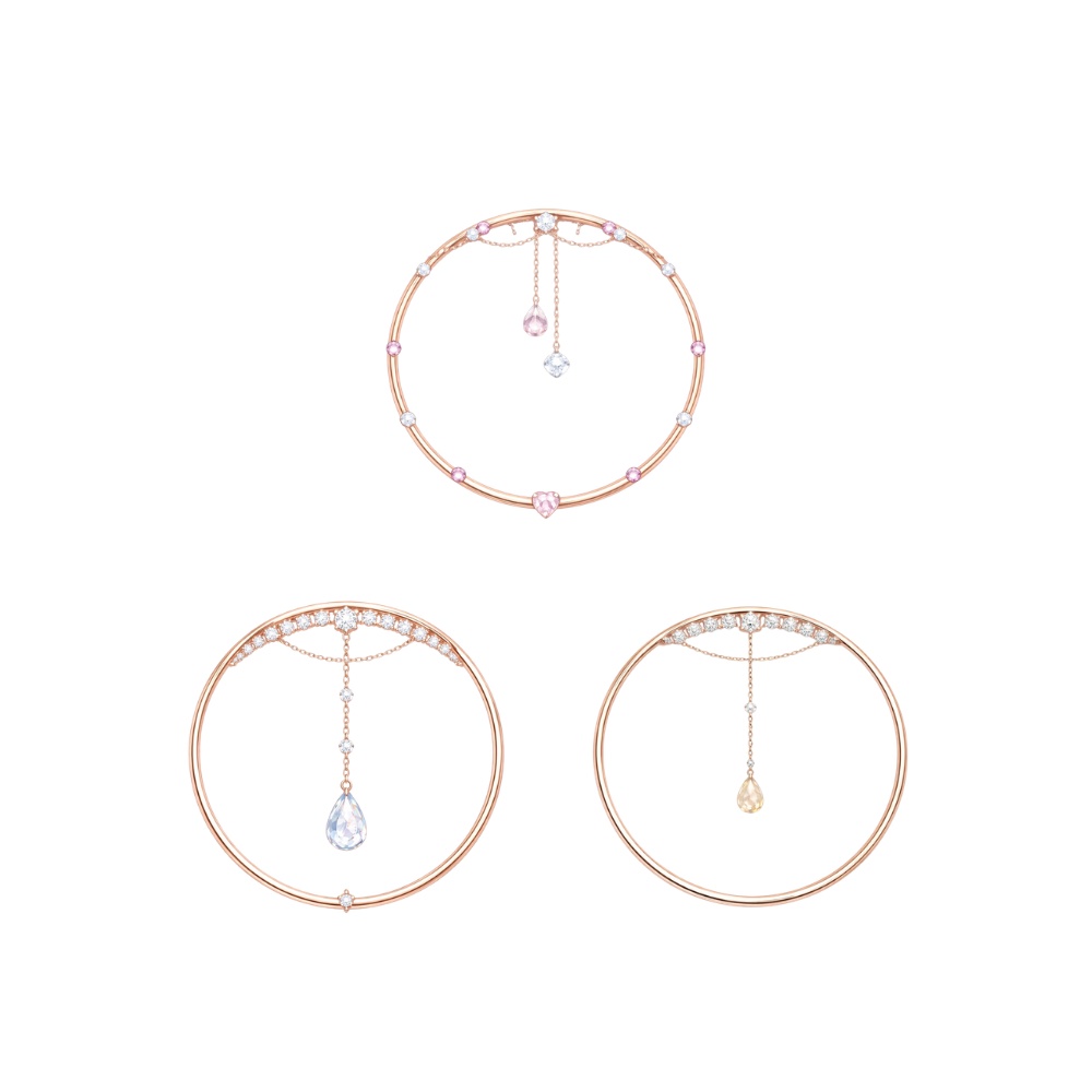【アイコンリング】煌めく雫と宝石チェーンの上品デザイン3点セット 透過PNG
